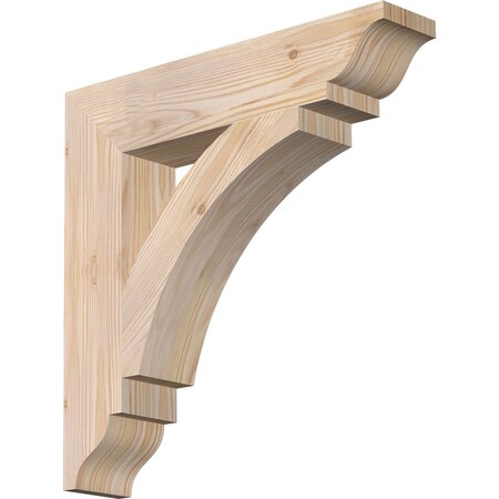 Thorton Traditional Smooth Bracket, Douglas Fir, 3 1/2"W x 18"D x 18"H
